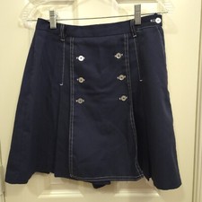 VTG 1970s Gator Of Florida Skort Dress Shorts Navy Blue Very Groovy