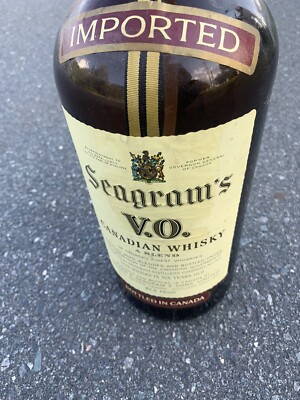 Vintage Seagram's V.O.Canadian Whisky Empty Gallon Bottle w/Pump