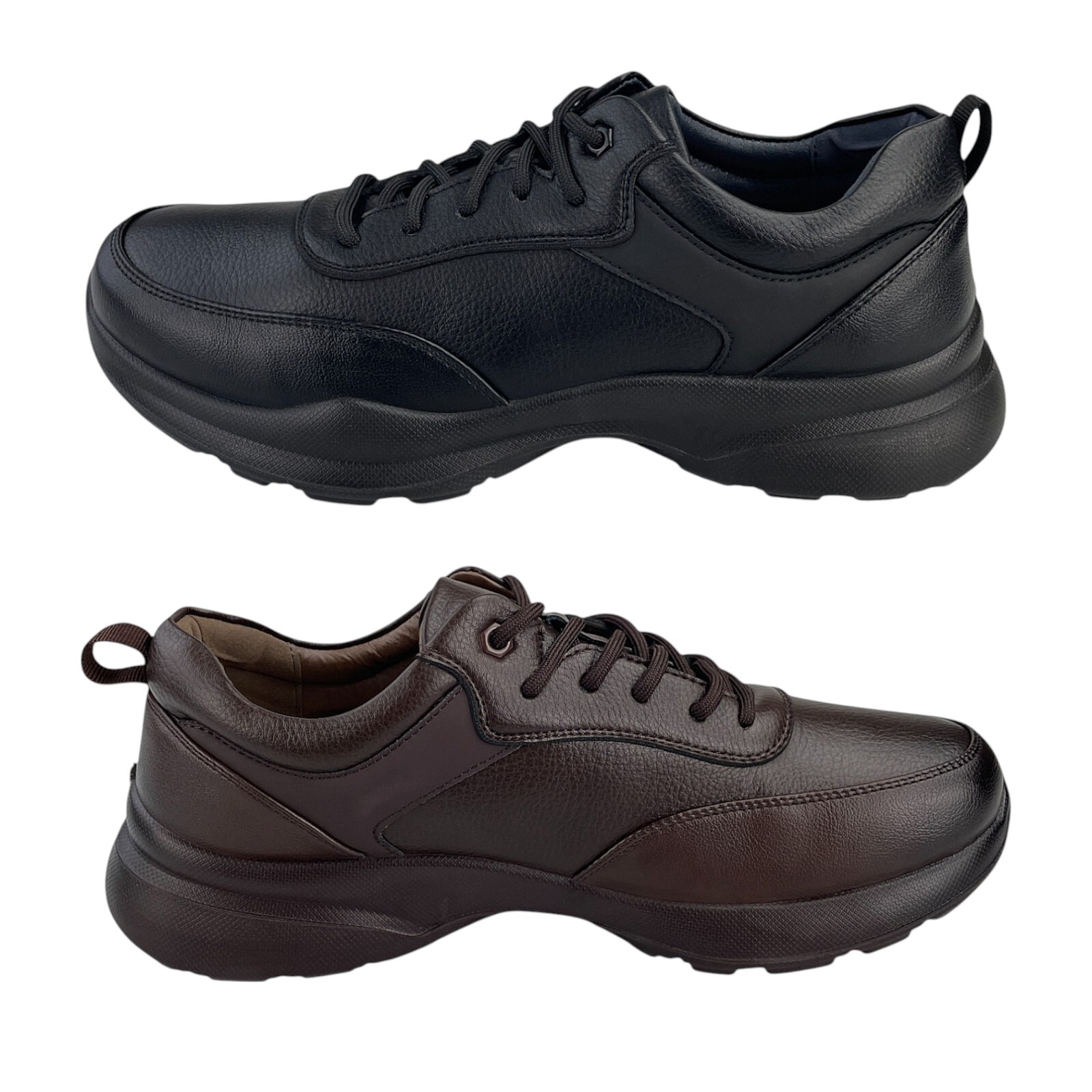 Herren Halbschuhe Schnürer Freizeitschuhe Kunstleder Leder-Optik Elegant 73950