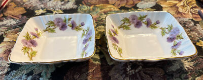 Paragon Square Bon Bon Dish in Highland  Queen Pattern fine bone China Set of 2