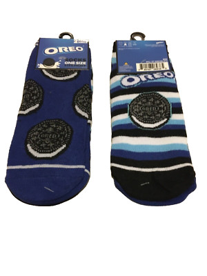 OREO Chocolate Sandwich Cookie Novelty Ankle Socks 4 Pair One Size Fits Most NWT