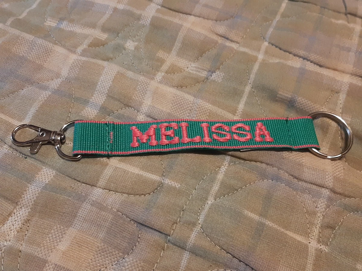 Embroidered name shop keychain