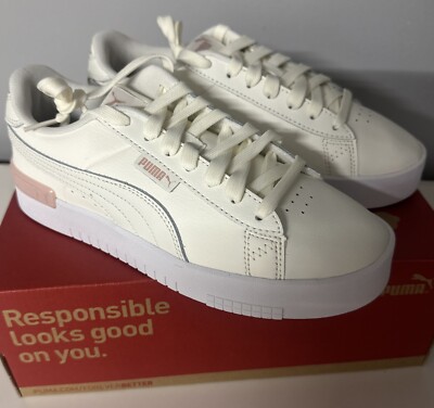 Big Kid's 6C Puma Jada jr White/Rose quartz (381990 30)