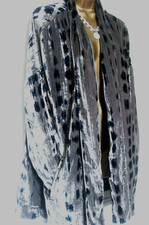 Artsy Purejill J Jill Velvet Kimono Fits 18 Uk Label "xl Tall" Navy Pearl Blond