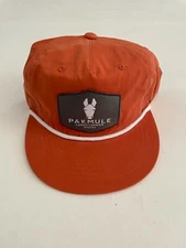 PAKMULE Logo Orange Microfiber Rope Hat Adjustable Snapback Cap One Size