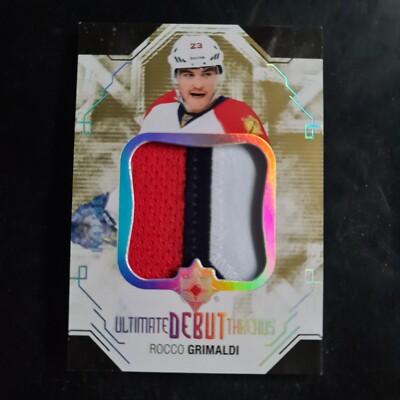 2014-15 Ultimate Collection Debut Threads #DTRG Rocco Grimaldi (3CLR) #024/100