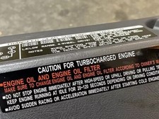 85868788 Toyota Pickup Truck4runner Turbo Warning Label Decal Sticker 22rte