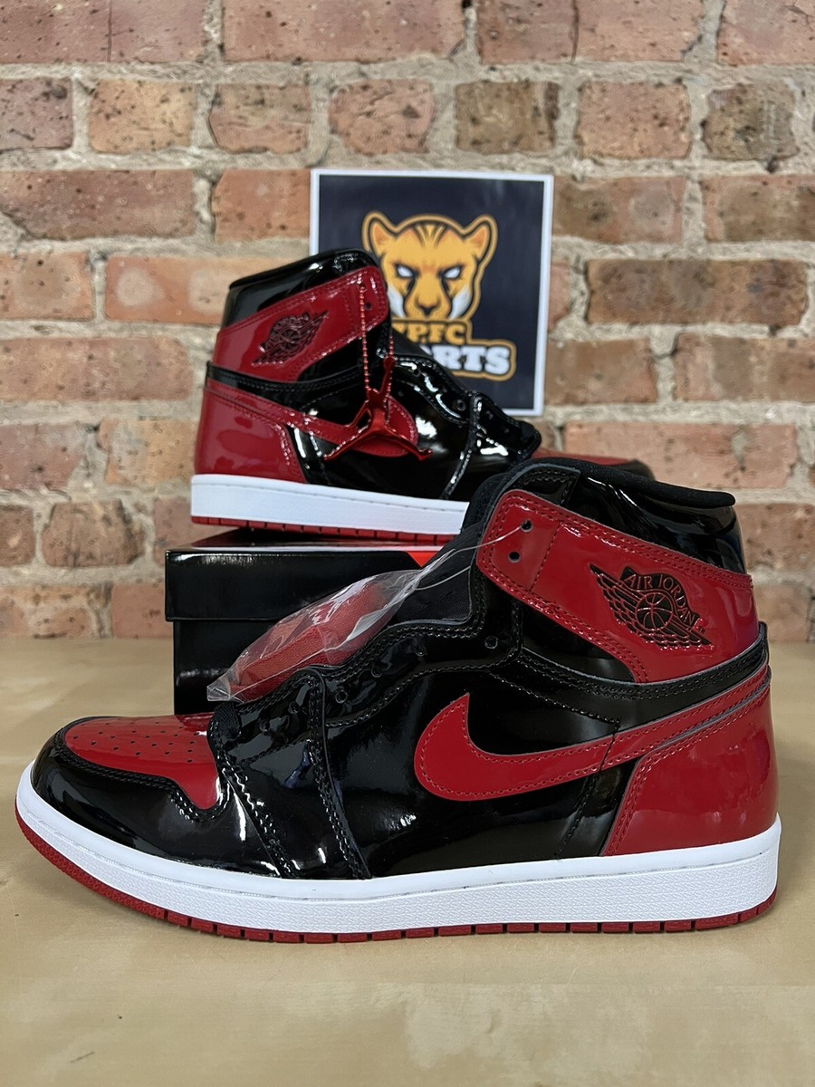 Air Jordan 1 Retro High Patent leather Bred MENS 555088-063 GS