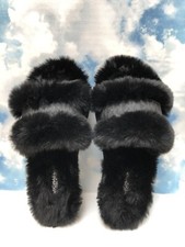 Michael Kors Slipper ALEXIS Slide Open Toe Black Women s Sz 7 NEW NEVER WORN