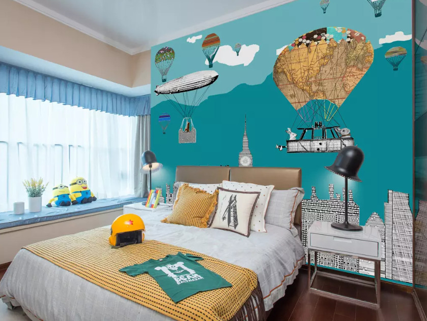 3D Cartoon Balloon 10411NA Wallpaper Wall Mural Removable Self-adhesive Fay