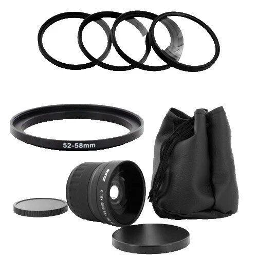 Lentes de cámara Albinar auxiliar/conversión de 49 mm se ajusta al frente del objetivo