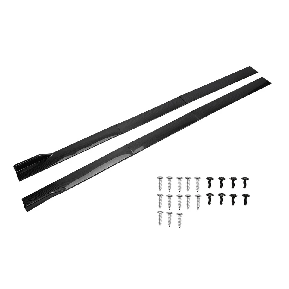 For Toyota Camry XSE 86.6" Carbon Fiber Black Side Skirt Extension Splitter Lip Foto 2 de 4
