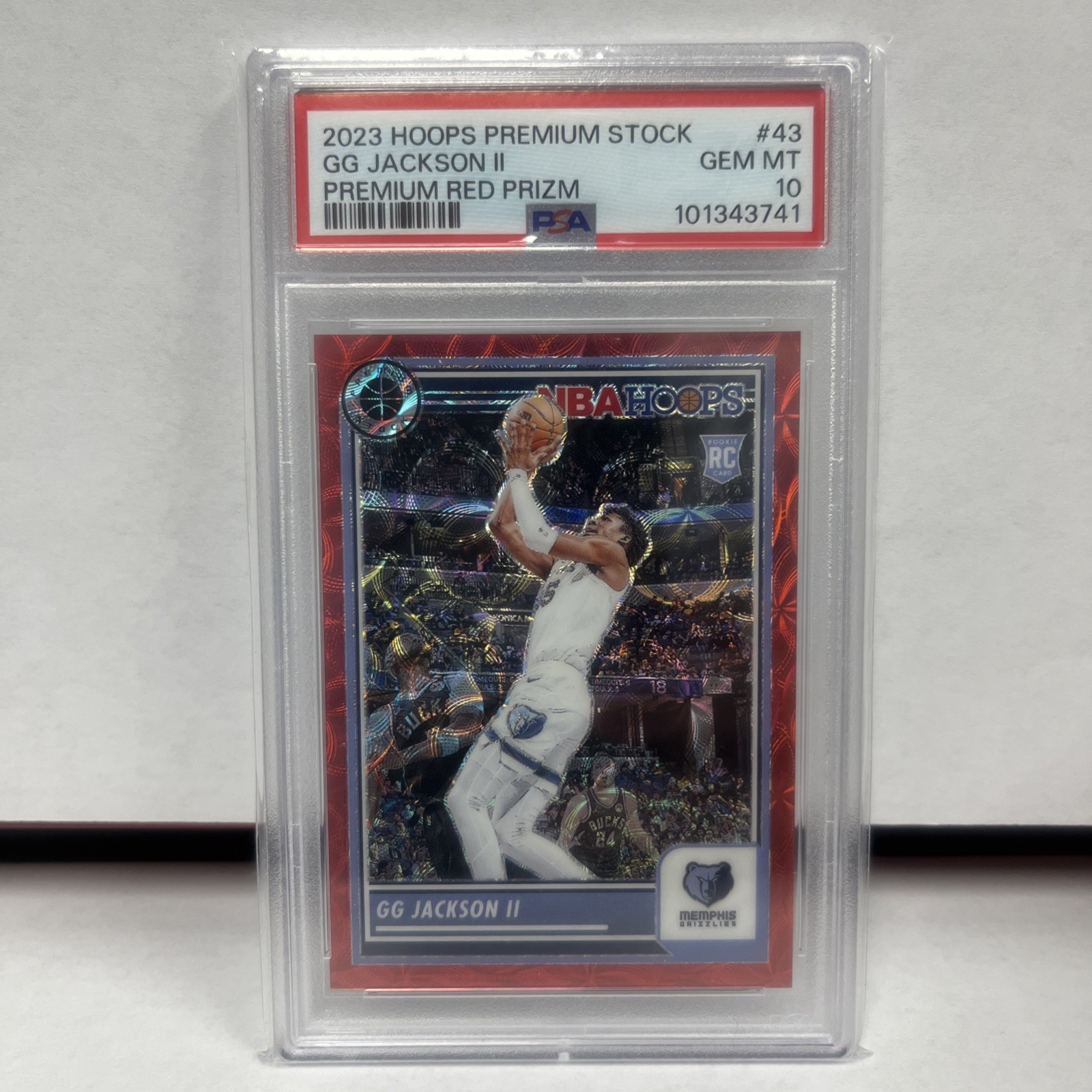 2023-24 Panini Hoops Premium Stock - GG Jackson #43 Red Scope /88 (RC) PSA 10