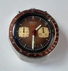 SEIKO 6138-0040 Automatic Chronograph Watch Vintage Mens BULLHEAD Brown Dial