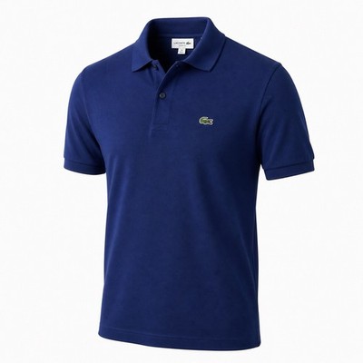 Lacoste Men s Classic Fit L.12.12 Pique Polo Shirt Blue Navy Large Preppy Cotton