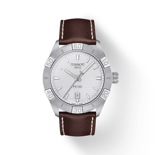 TISSOT PR 100 SPORT Quartz Silver Dial Swiss Made T1016101603100