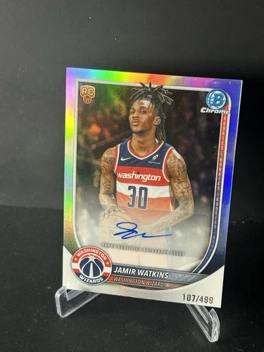 Topps Bowman Chrome Autographs 2025-26 Jamir Watkins Wizards RC Auto BCA-JW /499