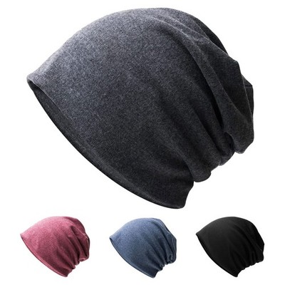 Unisex Slouch Beanie Mütze Jersey Beanie Skull Cap Klassische Baggy Hat Leich...