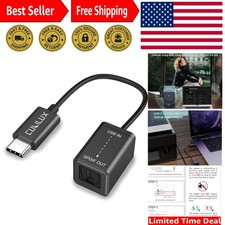 USB C to SPDIF Optical Audio Adapter - 192KHz/24bit DAC for High Fidelity Sound