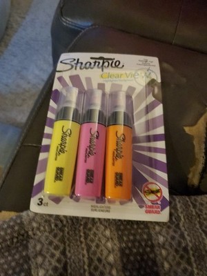 Sharpie Clear View Highlighters 3 Pack Yellow Pink Orange