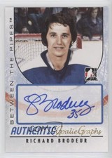 2007-08 ITG Between the Pipes GoalieGraphs Richard Brodeur #A-RB Auto 2d8