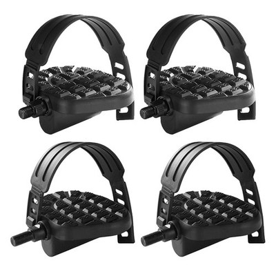 1 Pair Exercise Bike Pedals With Straps Home Gym Bike Indoor Stationary Bicycle