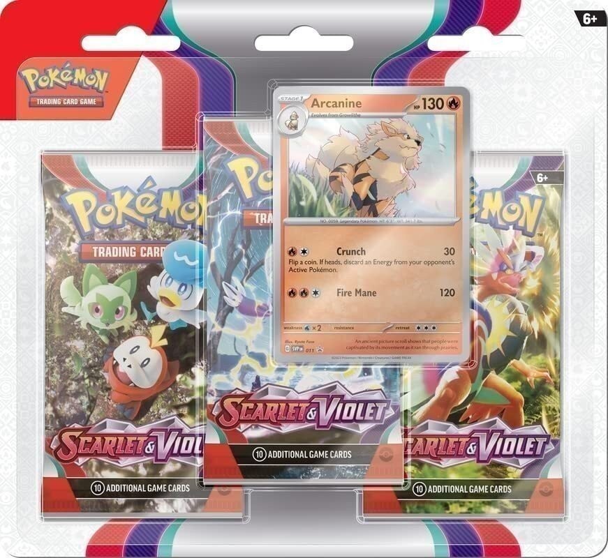 Pokemon Scarlet & Violet | 3-Pack Blister | Arcanine | eBay