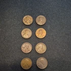 8 Nice Full Wheat 1914 XF + Lincoln Wheat Penny Coins