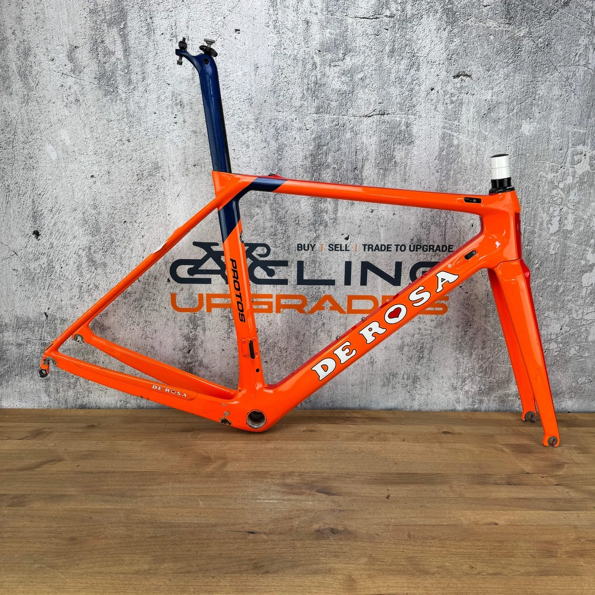 Cadre De Rosa Planet Alu/Carbone Campagnolo Record Bleu 59 Cm