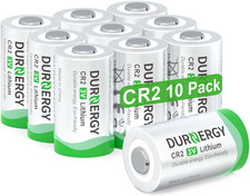 DURNERGY CR2 Lithium Batteries 10 Pack 3 Volt Long Lasting CR2 Battery for Range
