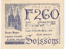 QSL 1959 France   radio card