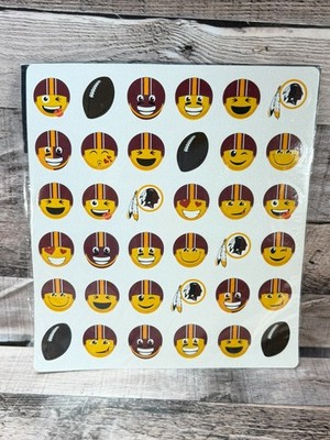 New NFL Washington Redskins Emoji Football Stickers