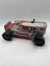 Vntg 1950s MARX Tin Litho 5 Climbing Red TRACTOR Wind Up - No Tracks