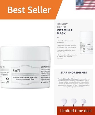 Moisturizing Vitamin E + C Mask: Perfect Overnight Hydration Solution 15ml