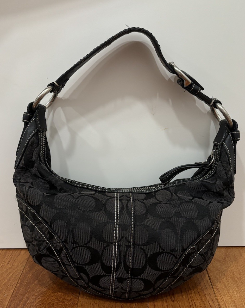Vintage Coach Soho Canvas Hobo Bag