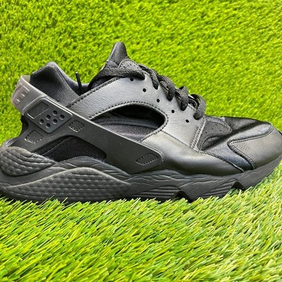 Nike Air Huarache Mens Size 10 Triple Black Athletic Running Shoes Sneakers