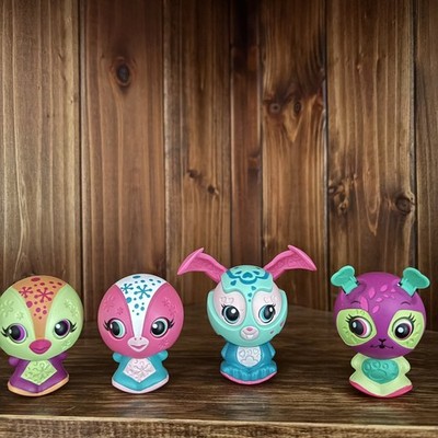 Zoobles Spinmaster Lot of 4 Animal Transforming Ball Toy Spring to Life Large 2''