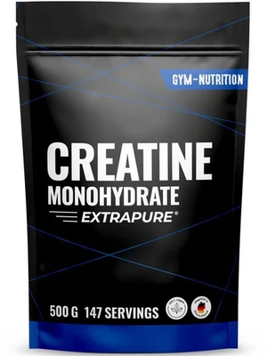 GYM NUTRITION Creatin Monohydrat Pulver 500g - Mikronisiert - 100% Vegan - Laborgeprüft