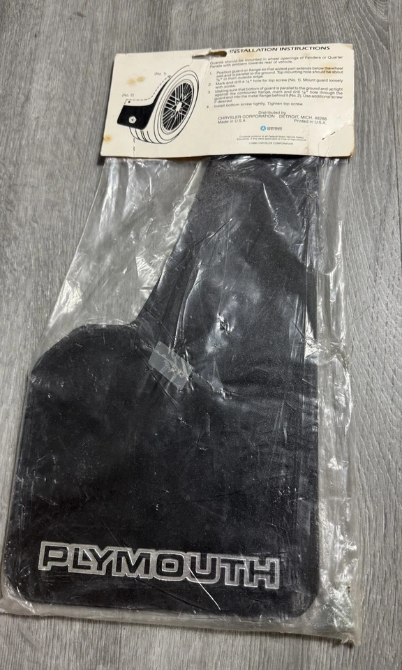 Винтажные новые из старых запасов брызговики Mopar Plymouth 1 пара 4419053 БЕСПЛАТНАЯ ДОСТАВКА - Изображение 3 из 3