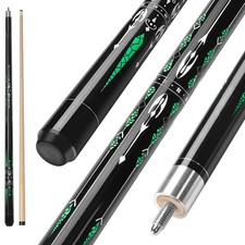 58 inch 2-Piece Billiard Pool Cue Stick 13mm Maple Wood 18-21oz House Bar