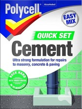 Polycell Quick Set Cement Polyfilla Masonry Repair Sets Underwater Grey 2kg
