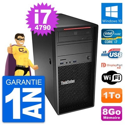 PC tour LENOVO Thinkstation P300 Core i7-4790 RAM 8Go Disc 1To Windows 10 Wifi