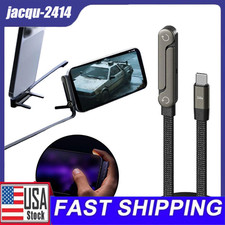 2-in-1 Invisible Holder Charger Cable 240W Fast Charging Cord with Phone Stand