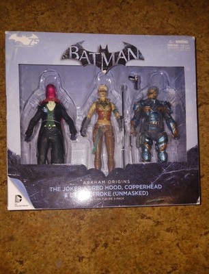 Batman Arkham Origins Copperhead Joker Deathstroke 3-Pack Action Figure Set NEW