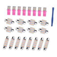 24PCS Interior Car Lights LED Kit,Super Bright 6500K Interior Dome Light Purple