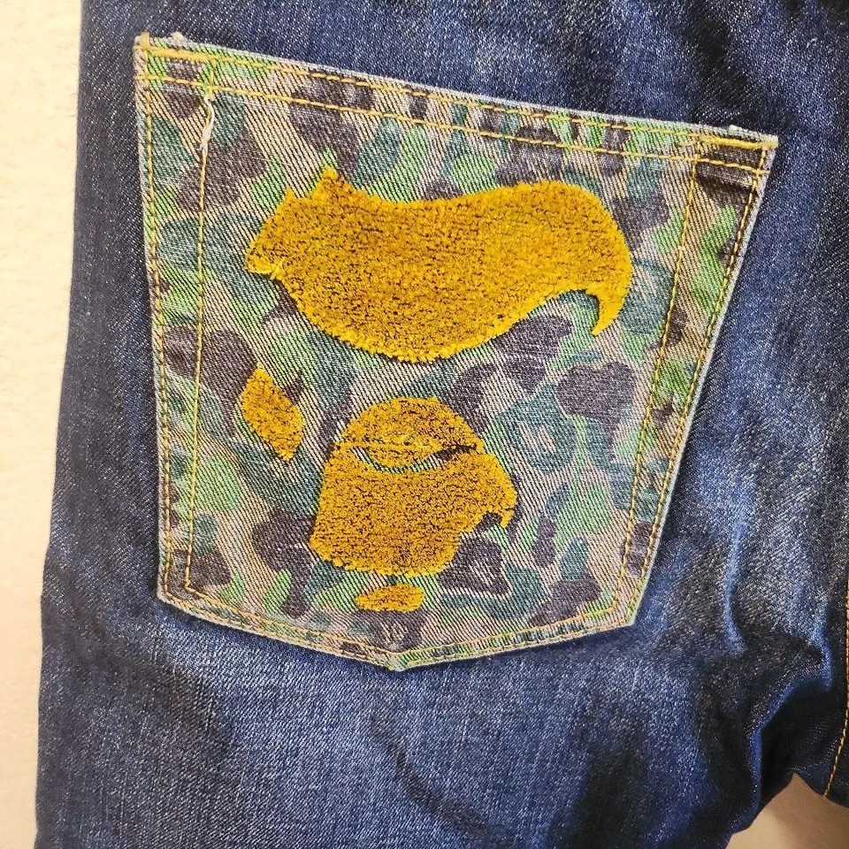 USED A BATHING APE DENIM SHORTS GOOD - Image 2 of 4