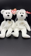 Ty Beanie Babies Mr.  Mrs. Bride and Groom Teddy Bears W/ Tags Mint  