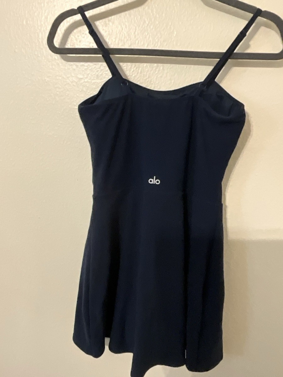 alo navy blue dress Airbrush Streamlined Dress