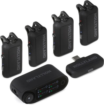 Hollyland Lark Max 2 Combo 4-person Digital Wireless Microphone System - 2.4GHz