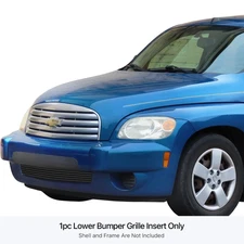 For Chevy HHR 06-11 APG 1-Pc Black 8x6 mm Horizontal Billet Bumper Grille